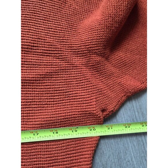 Michael Kors Womens Orange Tunic Sweater With Side Buttons Size M - Picture 9 of 10